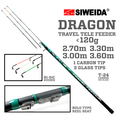 Dugninė Siweida DRAGON TRAVEL FEEDER 3.00m iki 120g Dugninė Siweida DRAGON TRAVEL FEEDER 3.00m iki 120g