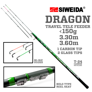 Dugninė Siweida DRAGON TRAVEL FEEDER 3.60m iki 150g Dugninė Siweida DRAGON TRAVEL FEEDER 3.60m iki 150g