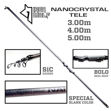 Meškerė IRON WOLF NANOCRYSTAL TELE 3.00m 5-30g