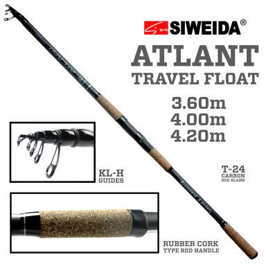 Meškerė Siweida ATLANT TRAVEL TELE FLOAT 3.60m iki 60g