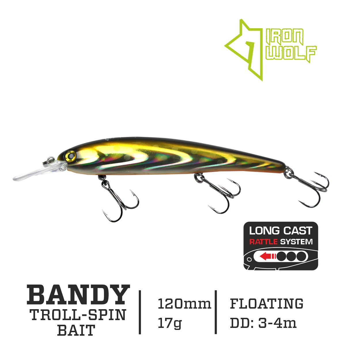 Vobleris Iron Wolf „BANDY” F 120mm 3.0-4.0m A6 Vobleris Iron Wolf „BANDY” F 120mm 3.0-4.0m A6