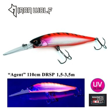 Vobleris Iron Wolf „AGENT” DRSP 110mm 1.5-3.5m 15.8g R