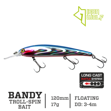 Vobleris Iron Wolf „BANDY” F 120mm 3.0-4.0m A2