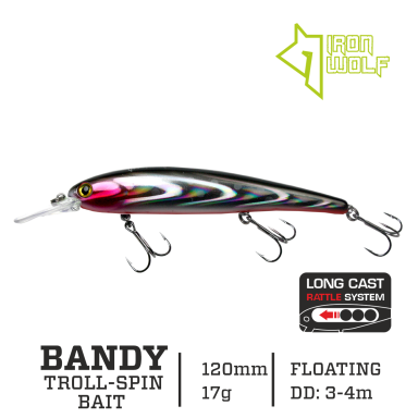 Vobleris Iron Wolf „BANDY” F 120mm 3.0-4.0m A9