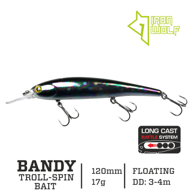 Vobleris Iron Wolf „BANDY” F 120mm 3.0-4.0m E1