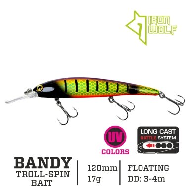 Vobleris Iron Wolf „BANDY” F 120mm 3.0-4.0m KR37