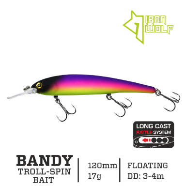 Vobleris Iron Wolf „BANDY” F 120mm 3.0-4.0m Z36