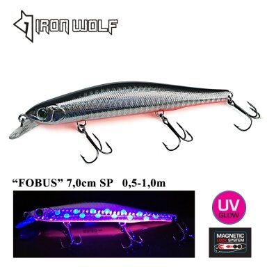 Vobleris Iron Wolf „FOBUS” SP 110mm 0.5-1.0m 17g A