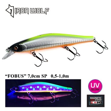 Vobleris Iron Wolf „FOBUS” SP 110mm 0.5-1.0m 17g W