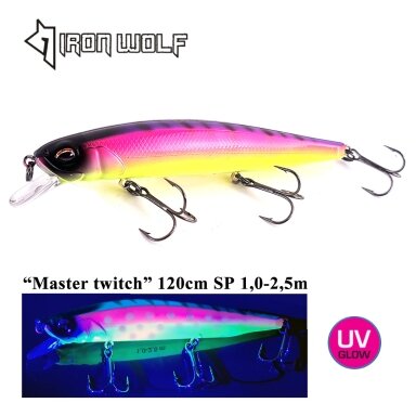 Vobleris Iron Wolf „Master twich” SP 120mm 1.0-2.5m 20.2g Q
