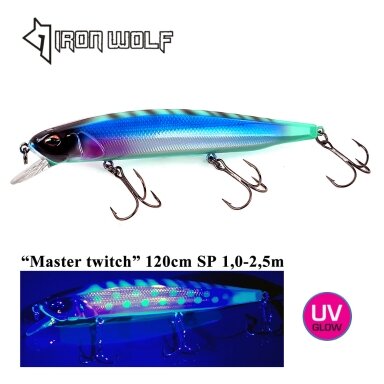 Vobleris Iron Wolf „Master twich” SP 120mm 1.0-2.5m 20.2g T