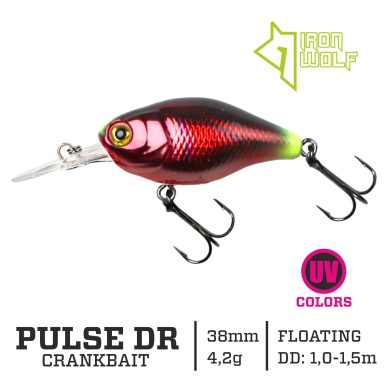 Vobleris Iron Wolf „PULSE DR” 38mm 1.0-1.5m 4.2g E47 Vobleris Iron Wolf „PULSE DR” 38mm 1.0-1.5m 4.2g E47