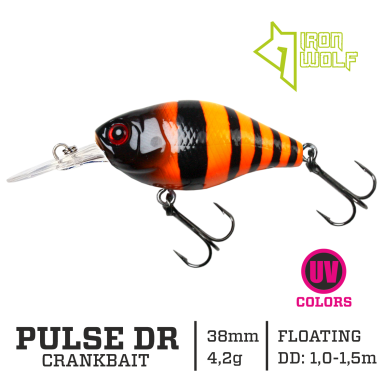 Vobleris Iron Wolf „PULSE DR” 38mm 1.0-1.5m 4.2g G98 Vobleris Iron Wolf „PULSE DR” 38mm 1.0-1.5m 4.2g G98