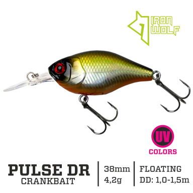 Vobleris Iron Wolf „PULSE DR” 38mm 1.0-1.5m 4.2g K16 Vobleris Iron Wolf „PULSE DR” 38mm 1.0-1.5m 4.2g K16
