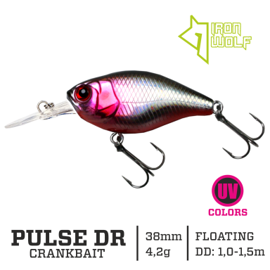 Vobleris Iron Wolf „PULSE DR” 38mm 1.0-1.5m 4.2g K19 Vobleris Iron Wolf „PULSE DR” 38mm 1.0-1.5m 4.2g K19