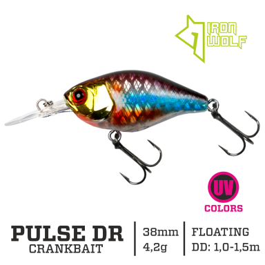 Vobleris Iron Wolf „PULSE DR” 38mm 1.0-1.5m 4.2g KW27 Vobleris Iron Wolf „PULSE DR” 38mm 1.0-1.5m 4.2g KW27