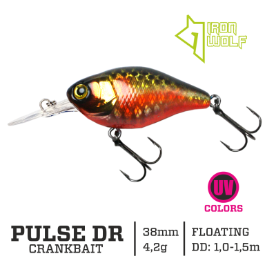 Vobleris Iron Wolf „PULSE DR” 38mm 1.0-1.5m 4.2g KW79 Vobleris Iron Wolf „PULSE DR” 38mm 1.0-1.5m 4.2g KW79