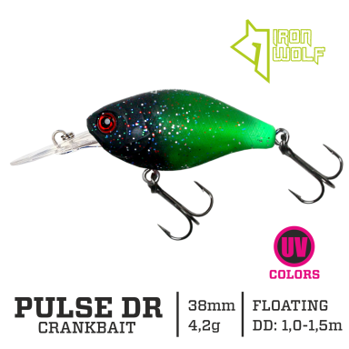 Vobleris Iron Wolf „PULSE DR” 38mm 1.0-1.5m 4.2g MB95 Vobleris Iron Wolf „PULSE DR” 38mm 1.0-1.5m 4.2g MB95