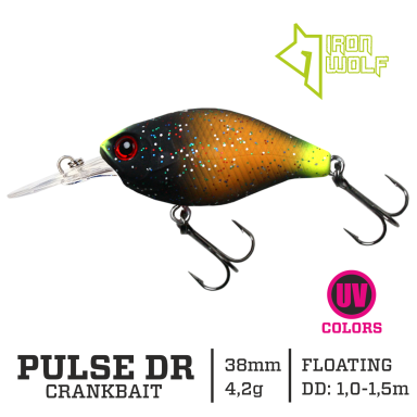 Vobleris Iron Wolf „PULSE DR” 38mm 1.0-1.5m 4.2g MB96 Vobleris Iron Wolf „PULSE DR” 38mm 1.0-1.5m 4.2g MB96