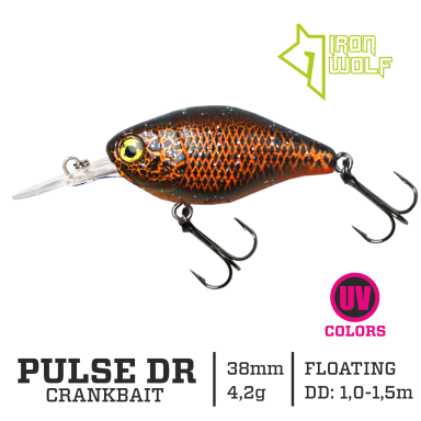 Vobleris Iron Wolf „PULSE DR” 38mm 1.0-1.5m 4.2g U98 Vobleris Iron Wolf „PULSE DR” 38mm 1.0-1.5m 4.2g U98