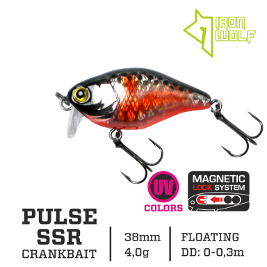 Vobleris Iron Wolf „PULSE SSR” 38mm 0-0.3m 4g KW19