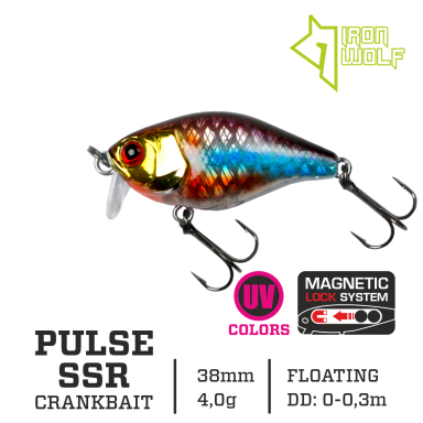 Vobleris Iron Wolf „PULSE SSR” 38mm 0-0.3m 4g KW27