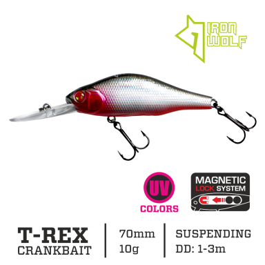 Vobleris Iron Wolf „T-REX” DRSP 70mm 1.0-3.0m 10.0g K19