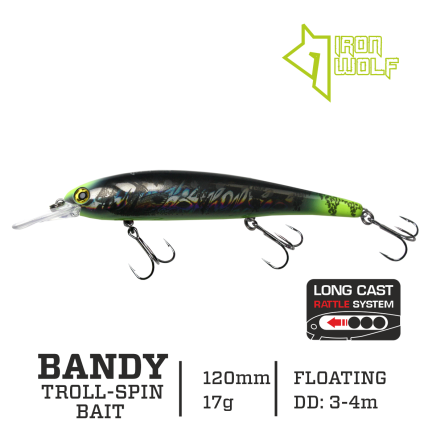Vobleris Iron Wolf „BANDY” F 120mm 3.0-4.0m E97 Vobleris Iron Wolf „BANDY” F 120mm 3.0-4.0m E97